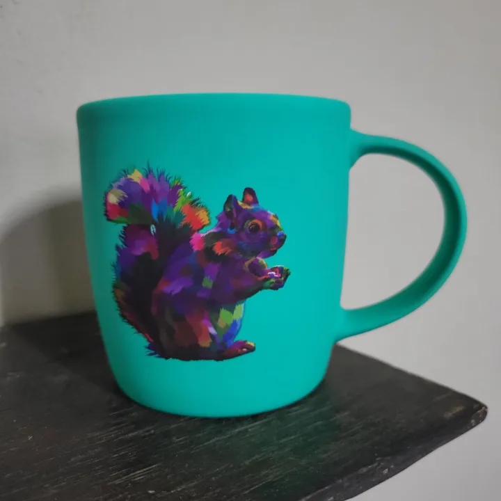 Rainbow Squirrel Ceramic Mug