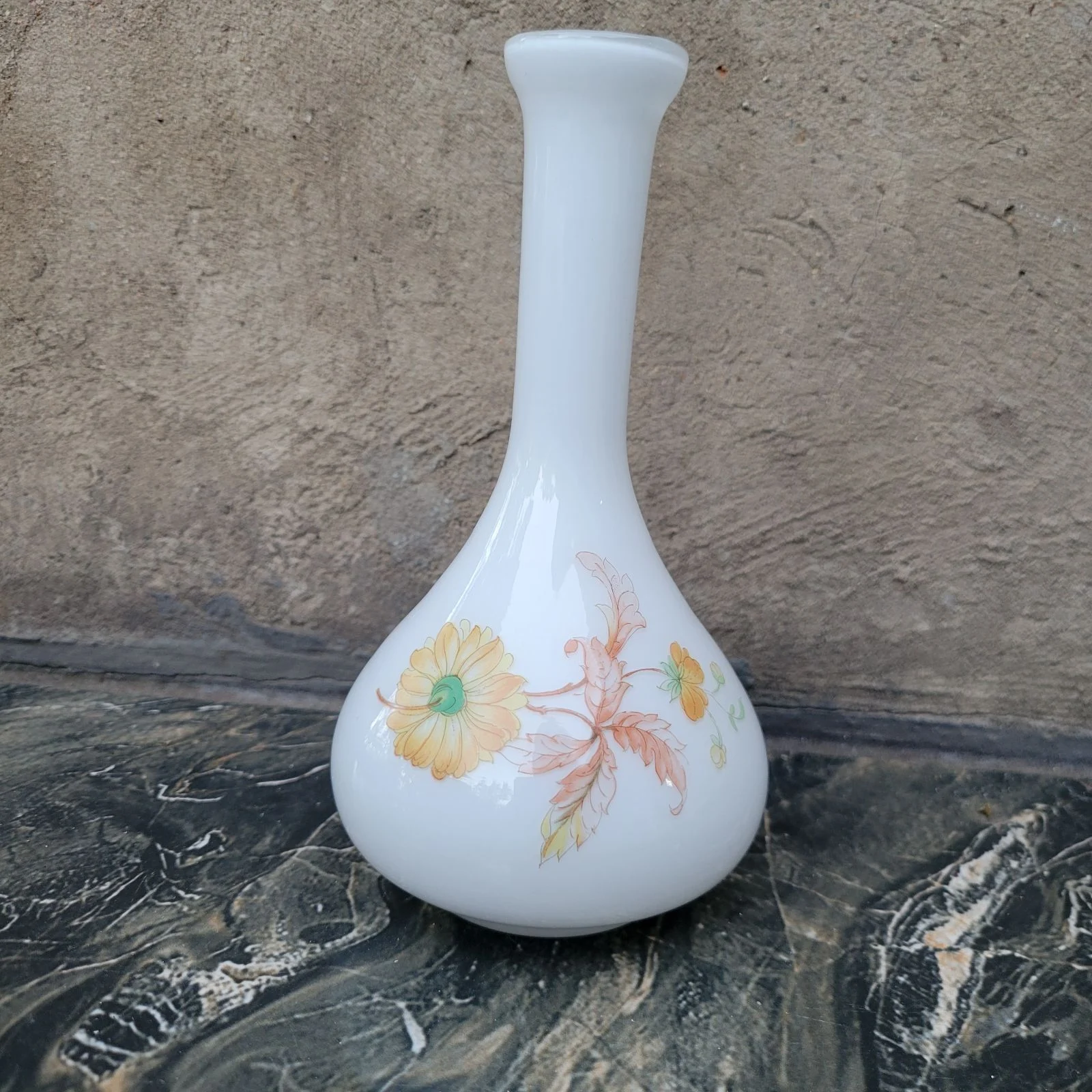 Vintage White Milk Glass Bud Vase