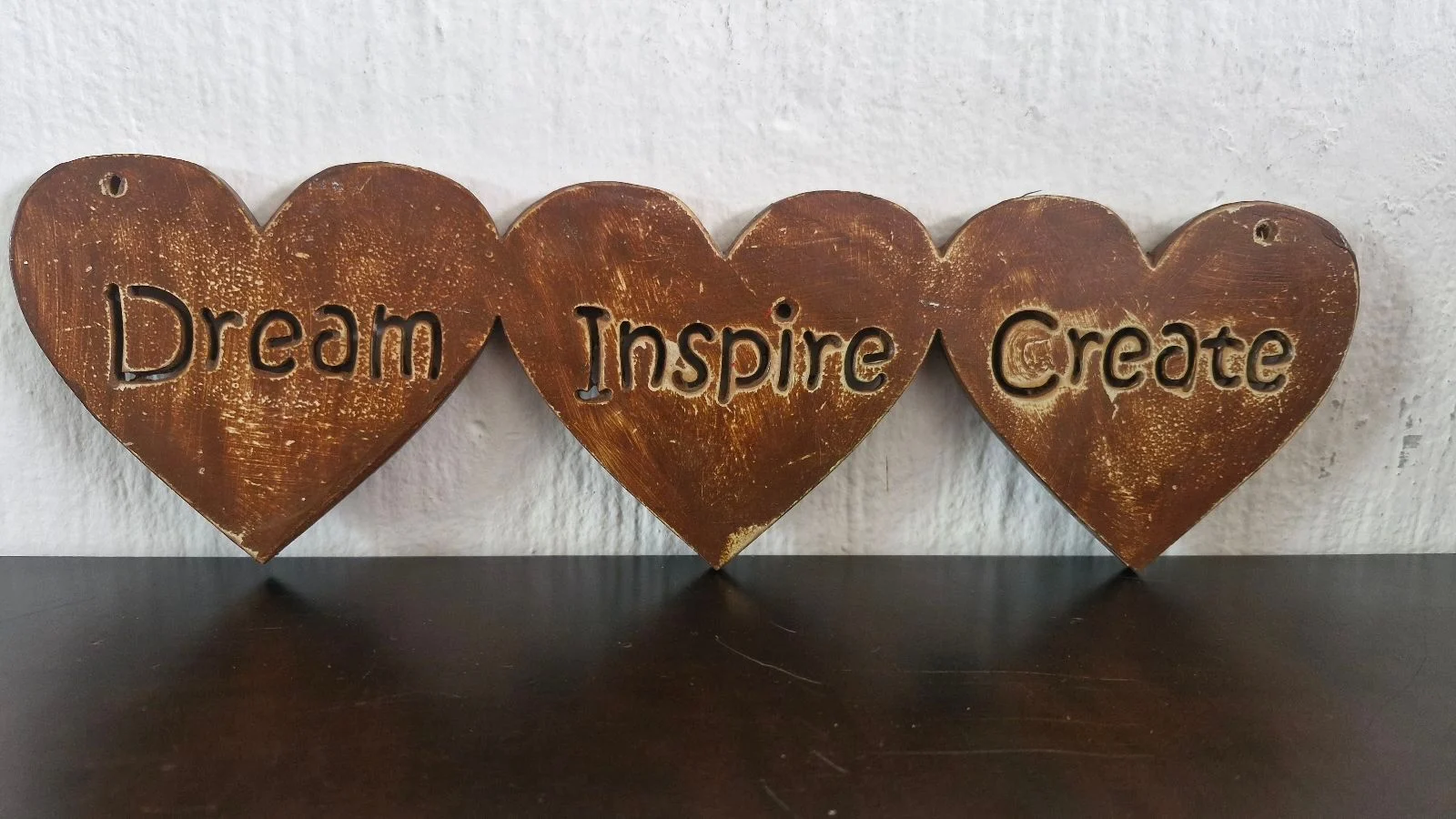 Shades Of Brown Heart Wall Decor