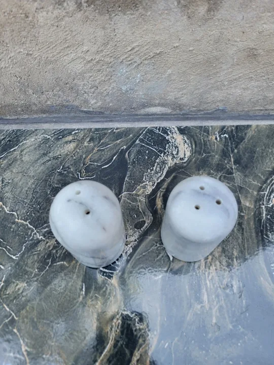 Marble Salt And Pepper Cellars / Shakers