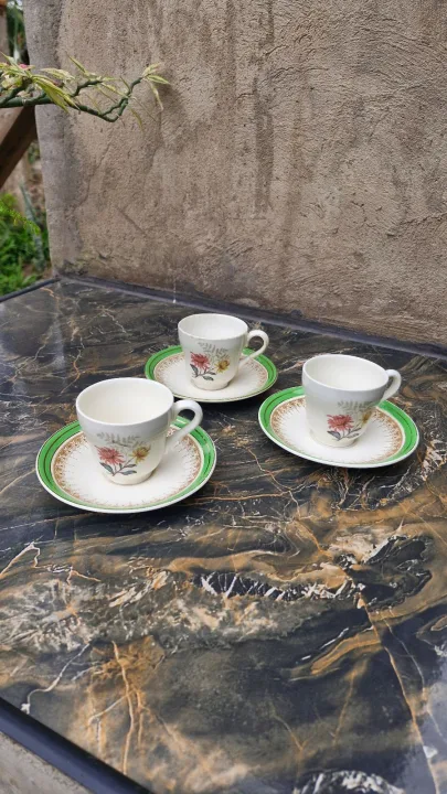 Meakin Small Teacups And Saucers