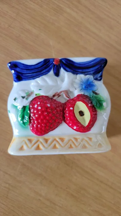 Strawberry Ceramic Serviette Holder
