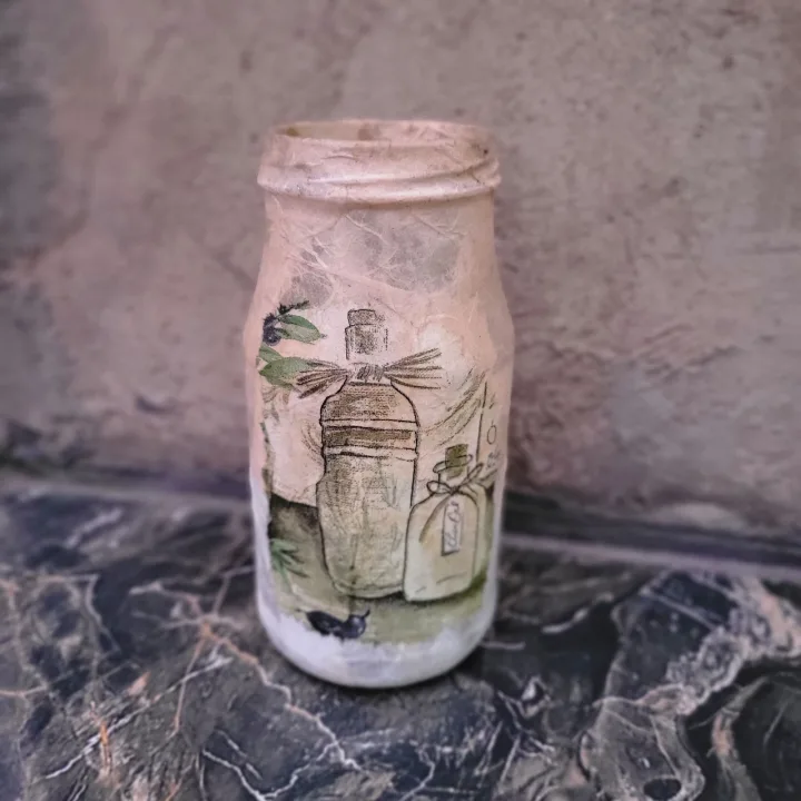 Decoupage Bottle