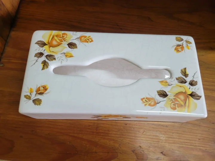 Vintage Porcelain Tissue Box