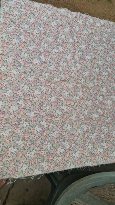 Fabric With Pink Roses