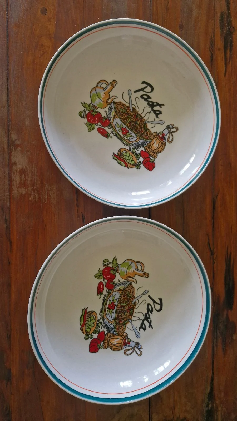 Set Of Two Large Pasta Serving Bowls