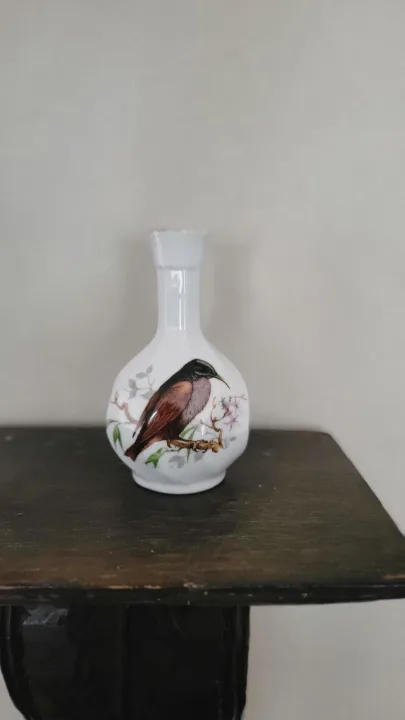 Vintage Vase With Bird On