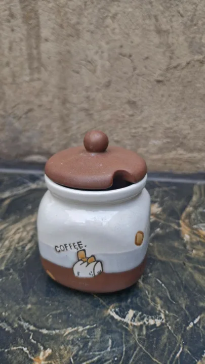 Coffee Design Container With Lid