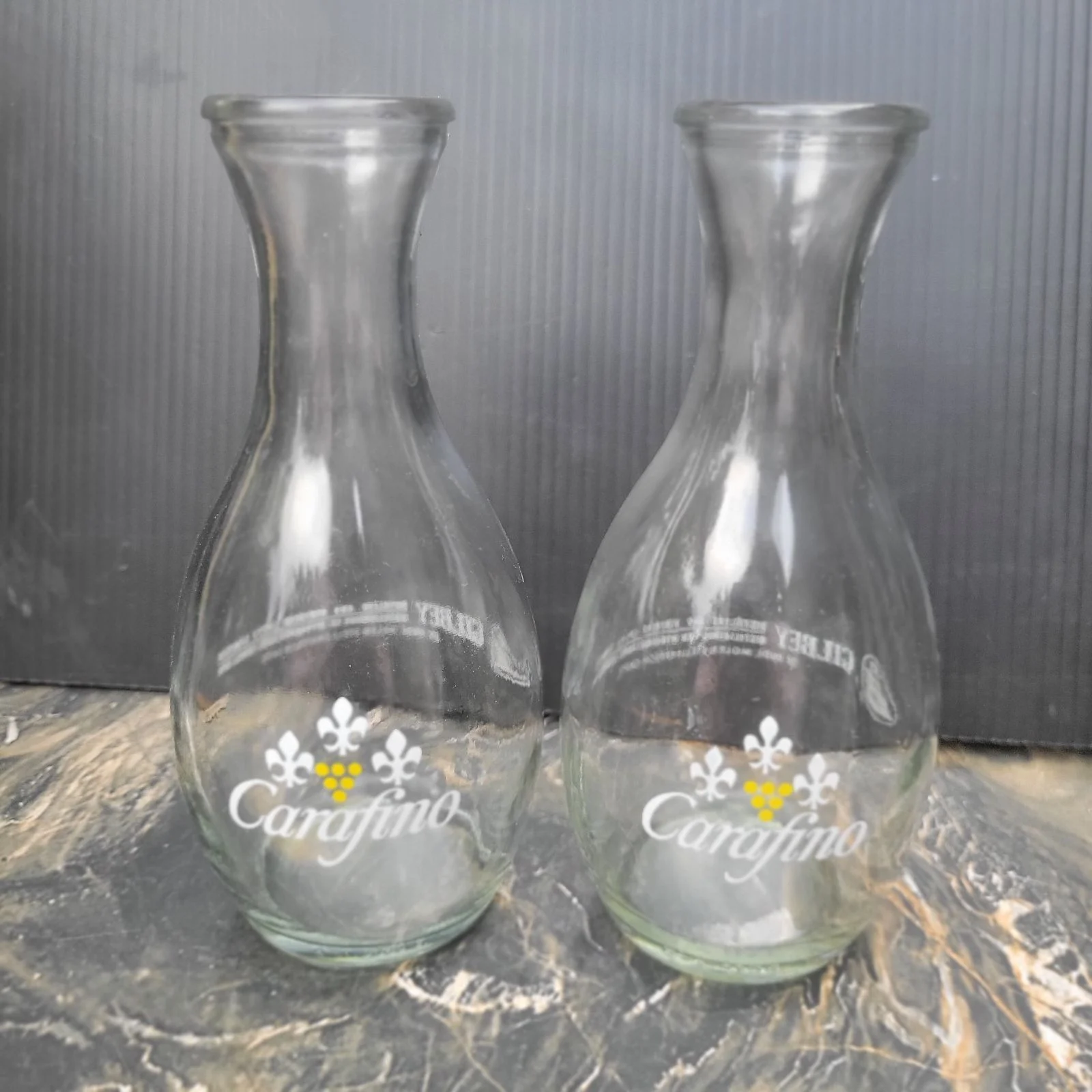 Vintage Carafino Glass Carafes (Wine Pourers)