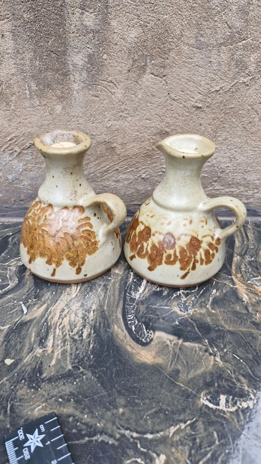 Oil And Vinegar Pottery Pitchers