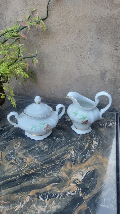 Constantia Fine China Sugar Basin And Milk Jug
