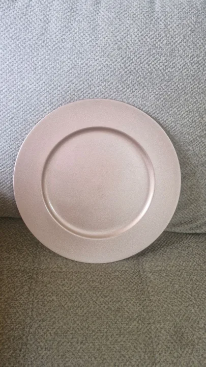 Large Plastic Champaign Colored Plate
