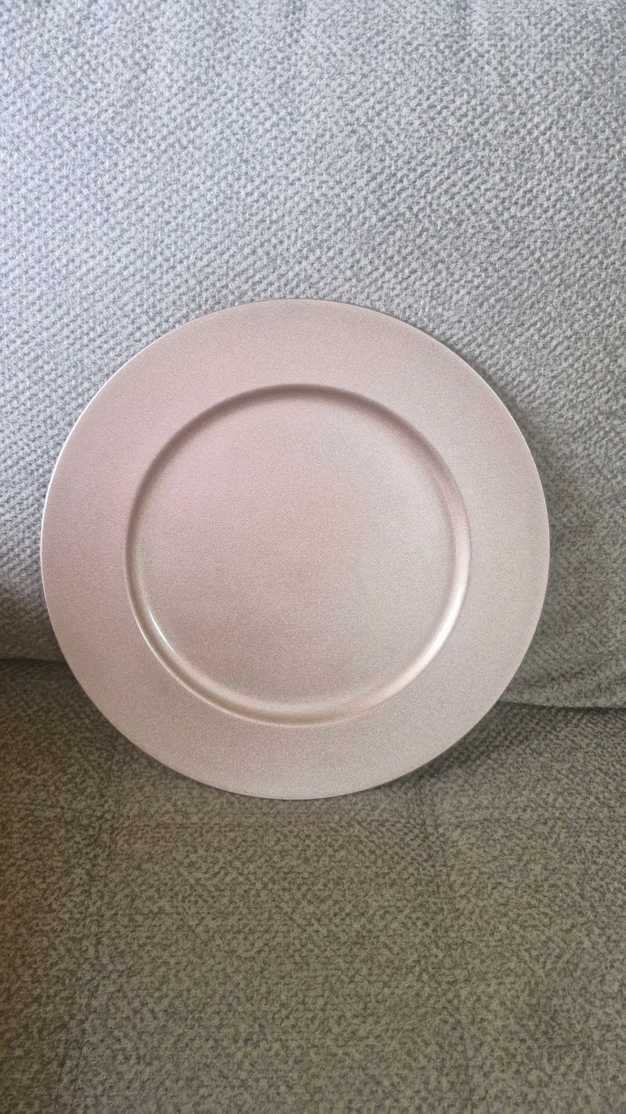 Large Plastic Champaign Colored Plate