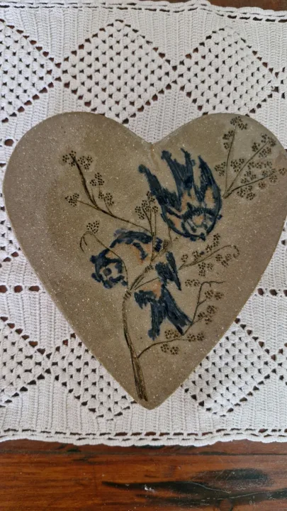 Pottery Heart Jewellery Container Or Can Be Used To Hold
