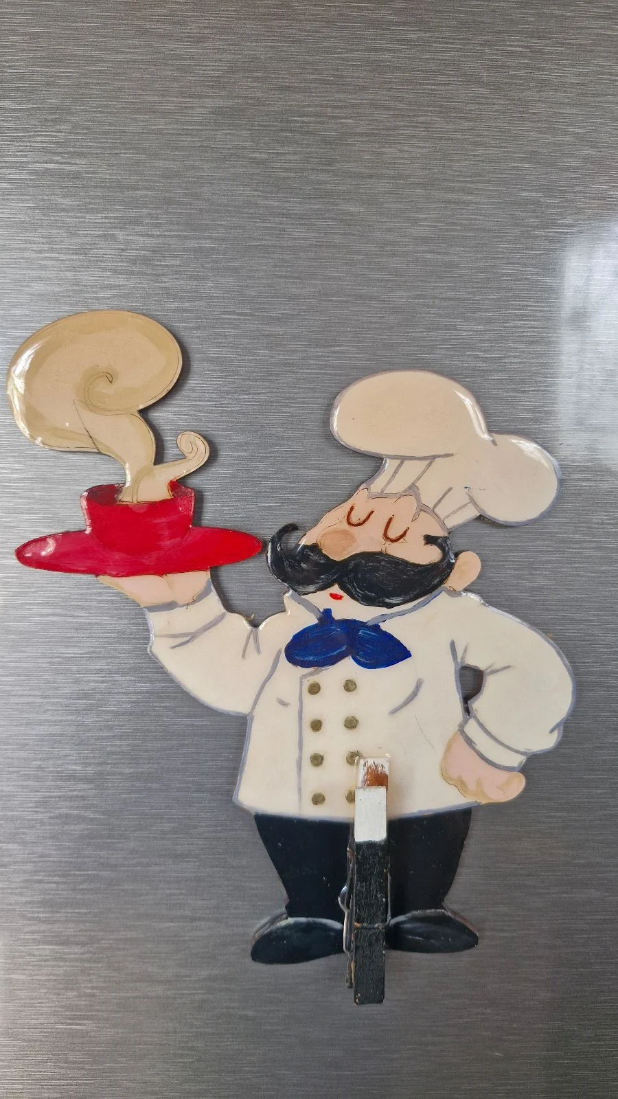 Chef With Peg For Holding Note