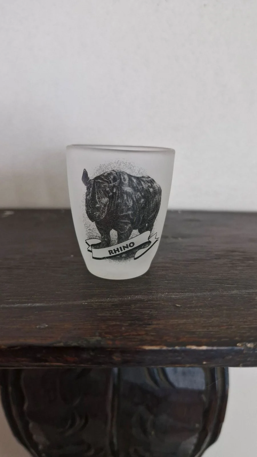 Rhino Tot Glass. Frosted glass. (LT7.7)