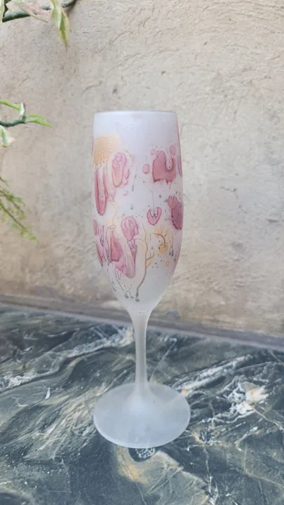Rueven Art Nouveau Frosted Champagne Glass
