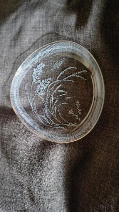 Vintage Collectable Heye Filigran Glass Serving Plate