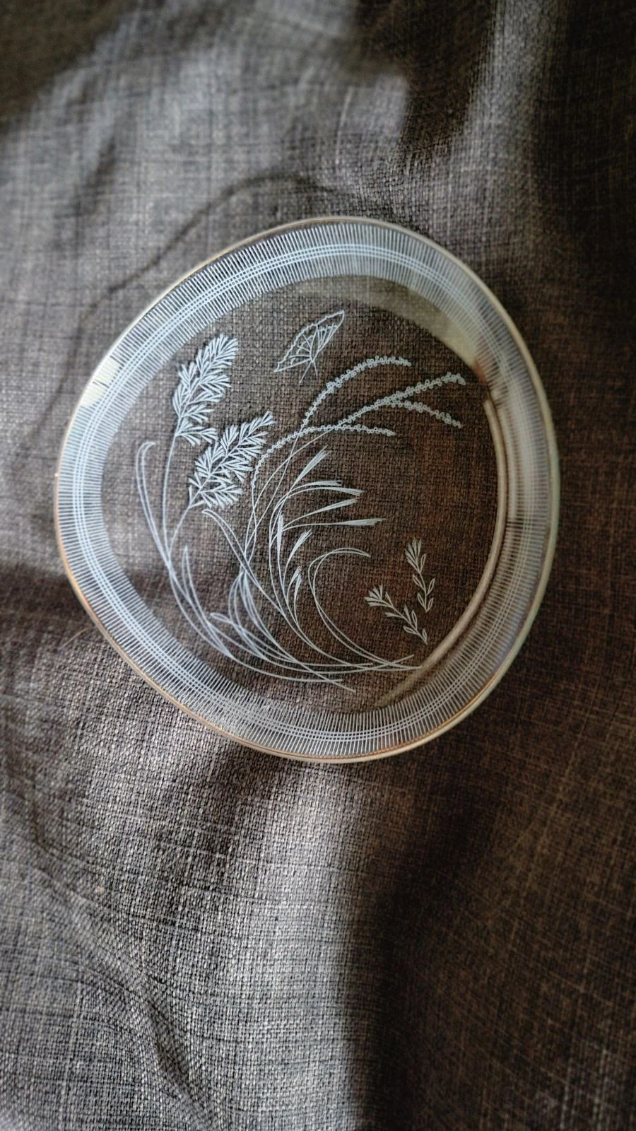 Vintage Collectable Heye Filigran Glass Serving Plate