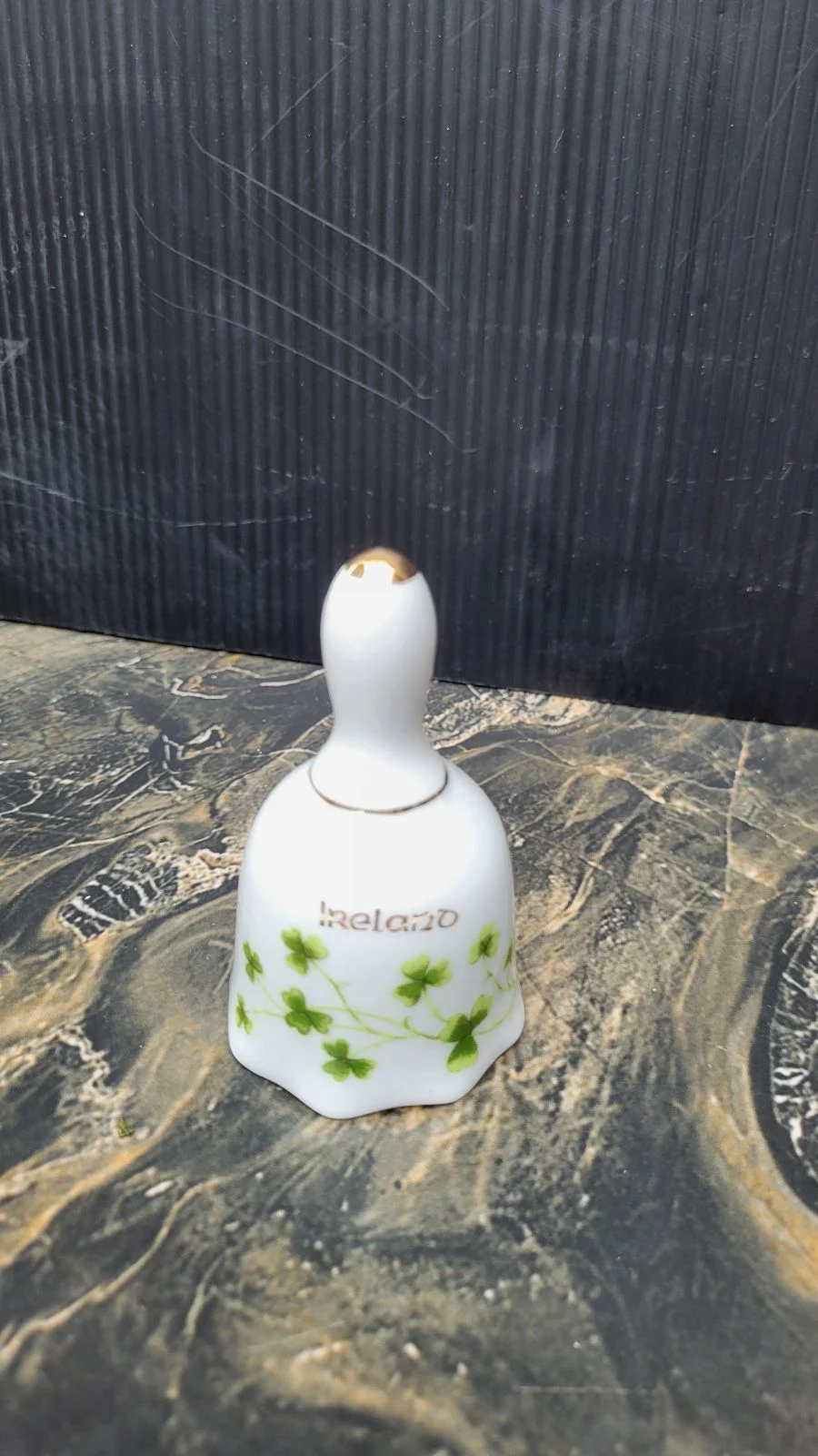 Vintage Irish Shamrock Ceramic Bell