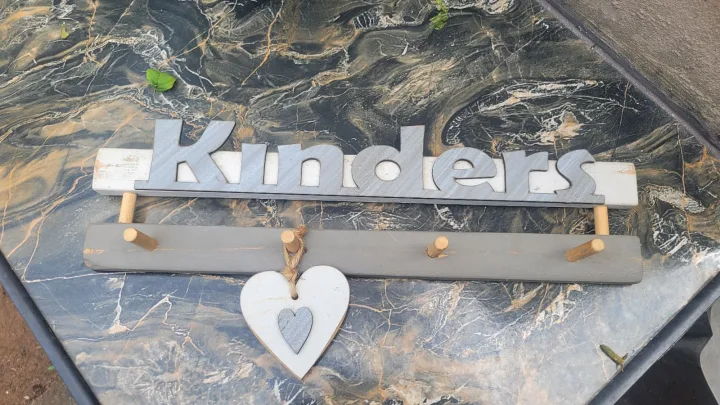 “Kinders” Handmade Wooden Wall Hanger