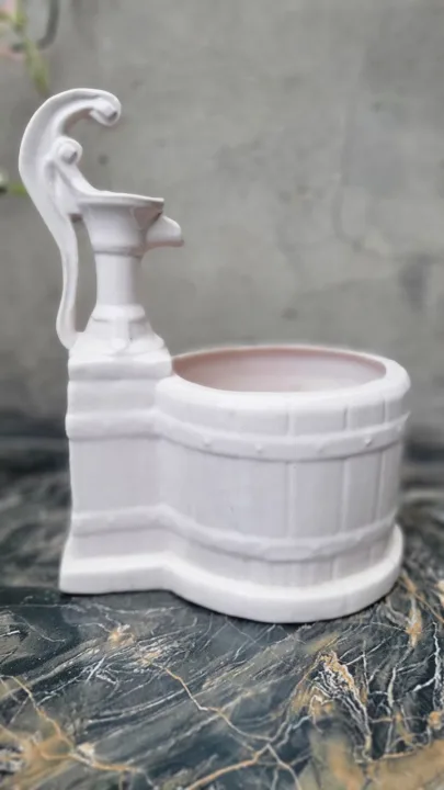 Vintage Pink Ceramic Flower Pot