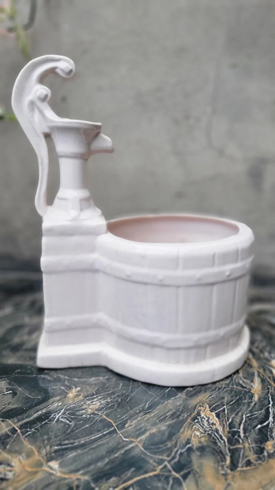Vintage Pink Ceramic Flower Pot