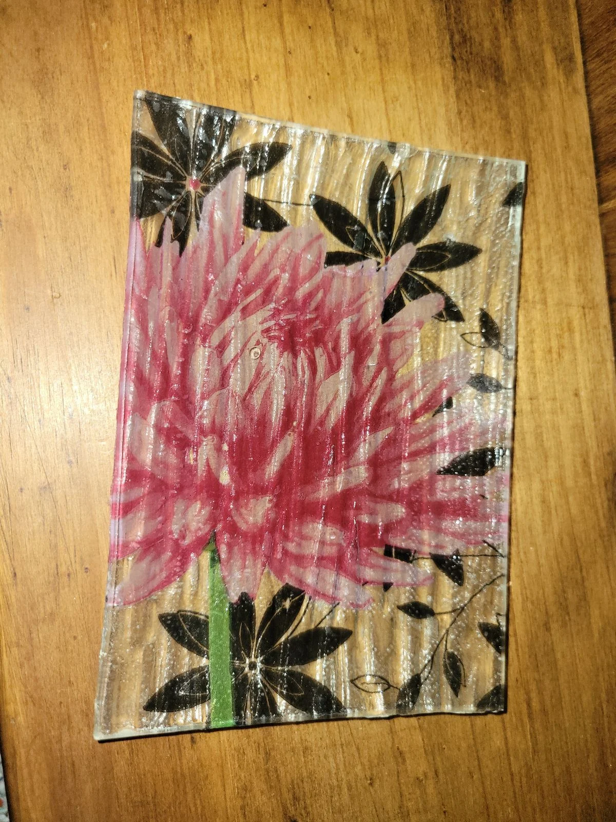 Small Floral Glass Plate