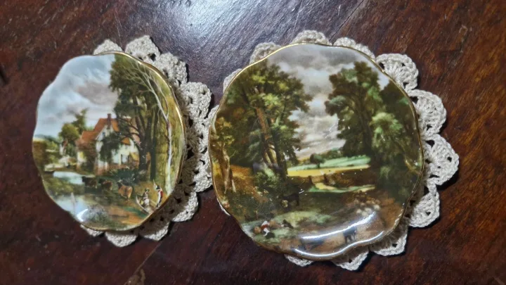 Small Bone Bone China Plates X 2