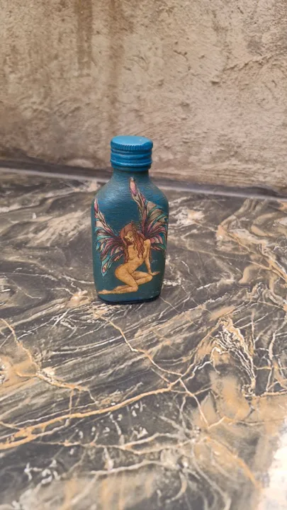 Dark Green / Blue Fairy Bottle