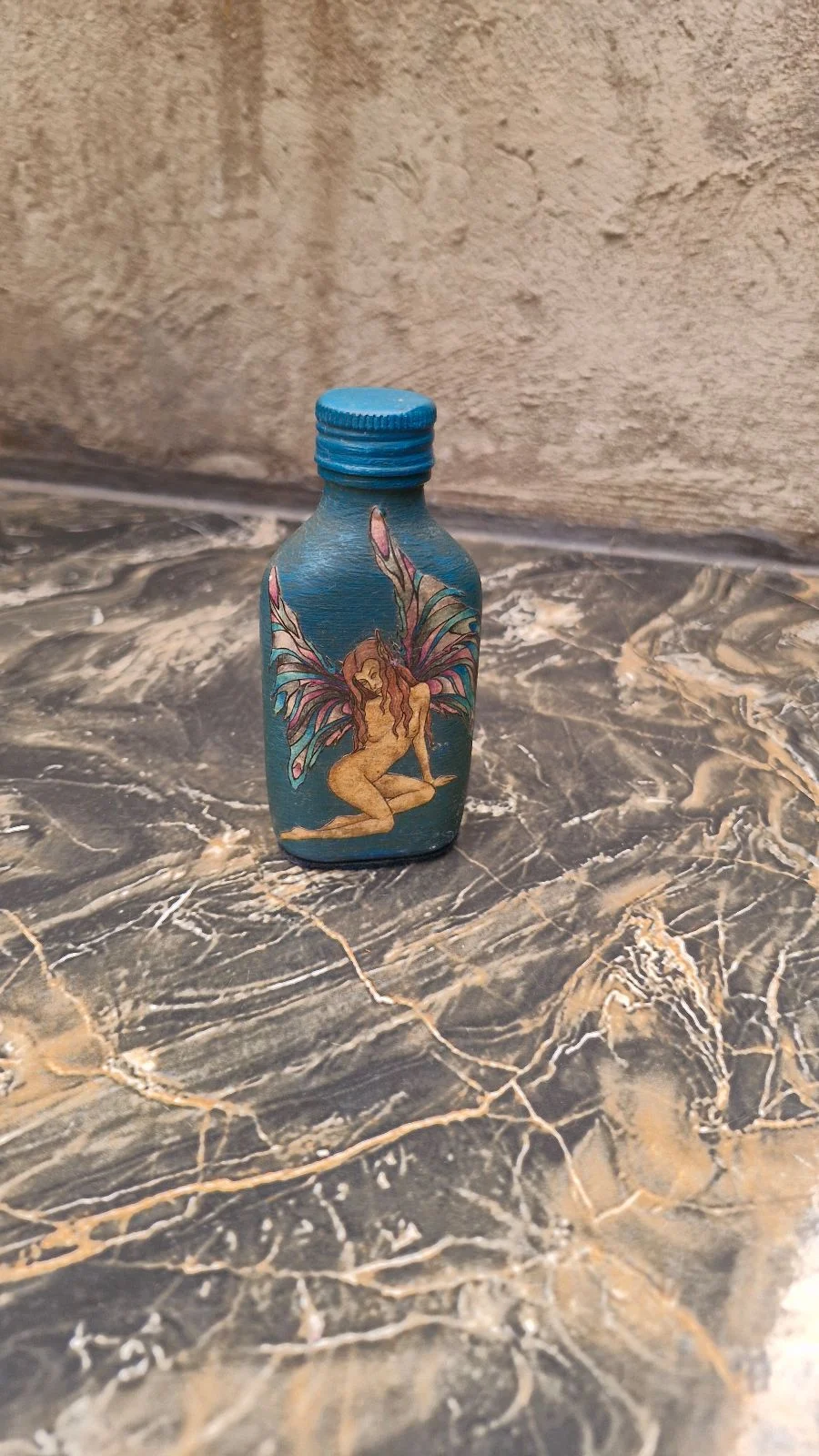 Dark Green / Blue Fairy Bottle