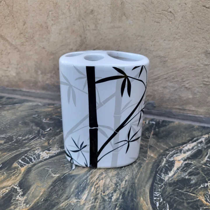 Bamboo Ceramic Toothbrush Holder