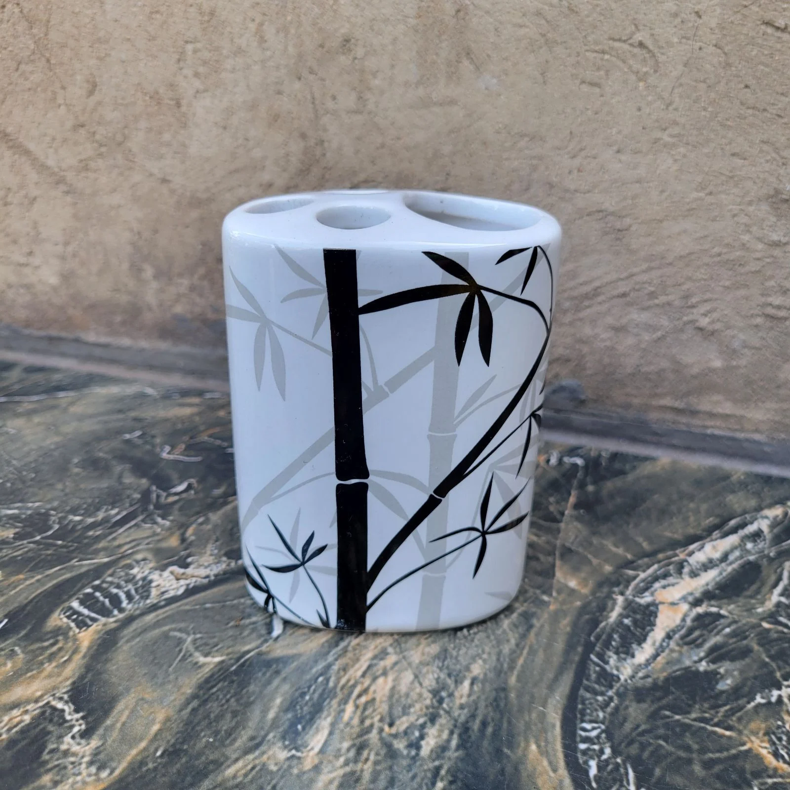 Bamboo Ceramic Toothbrush Holder